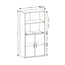 Стеллаж Ev Plus Silliman, 121x60x30 см, ЛДСП, белый Стеллаж Ev Plus Silliman, 121x60x30 см, ЛДСП, белый