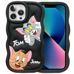 Чехол Tom Jerry Qara Silicone Case для iPhone 16 Pro, Черный