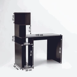 Письменный стол Letta, коричневый, ЛДСП, 110х48х134 см