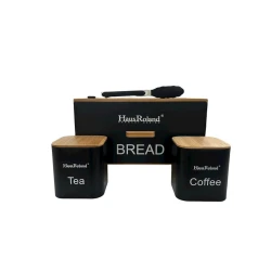 Набор HausRoland ZGH_00531, черный, 37x20x27 см, 4 предмета