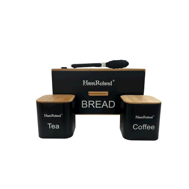 Набор HausRoland ZGH_00531, черный, 37x20x27 см, 4 предмета Набор HausRoland ZGH_00531, черный, 37x20x27 см, 4 предмета