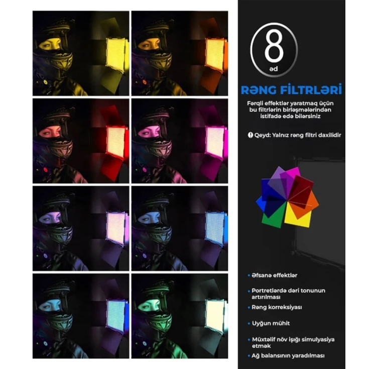 Комплект светофильтров Neewer RNG-FL, разноцветные, 8 штук Комплект светофильтров Neewer RNG-FL, разноцветные, 8 штук