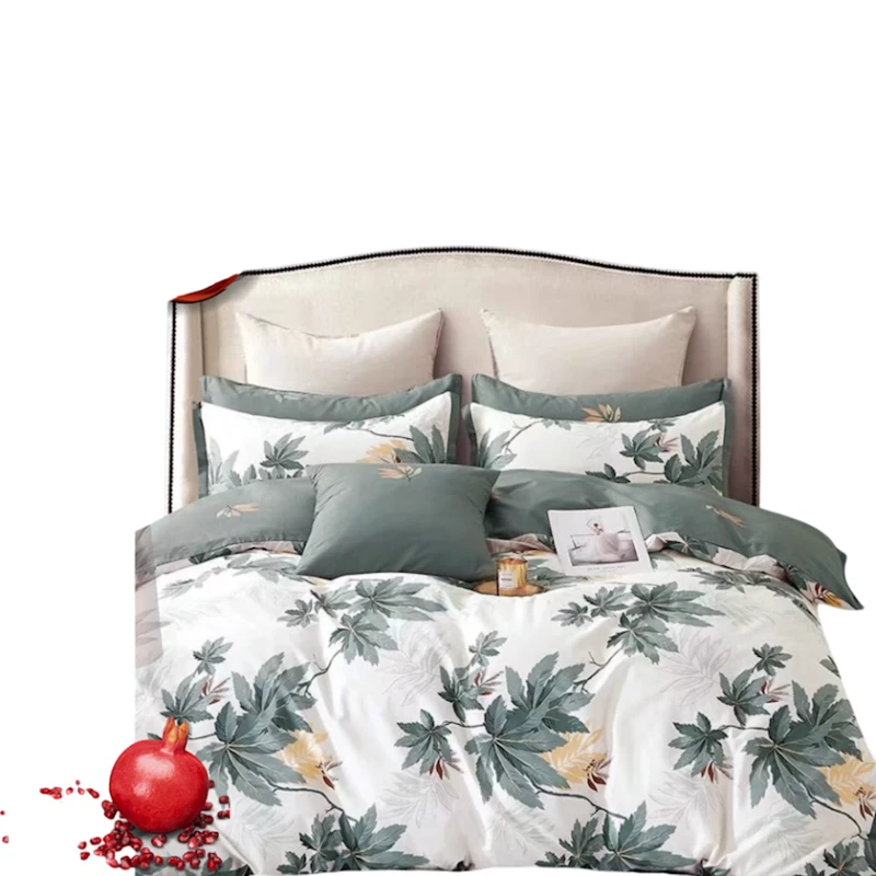 Комплект постельного белья Narlı 000937, пододеяльник 200x220 см, простыня 240x260 см, 2 наволочки 50x70 см, двуспальный, хлопок/сатин, разноцветный