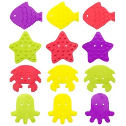 Мини-коврики для ванной Roxy Kids RBM-012-SA, 12 шт, разноцветные