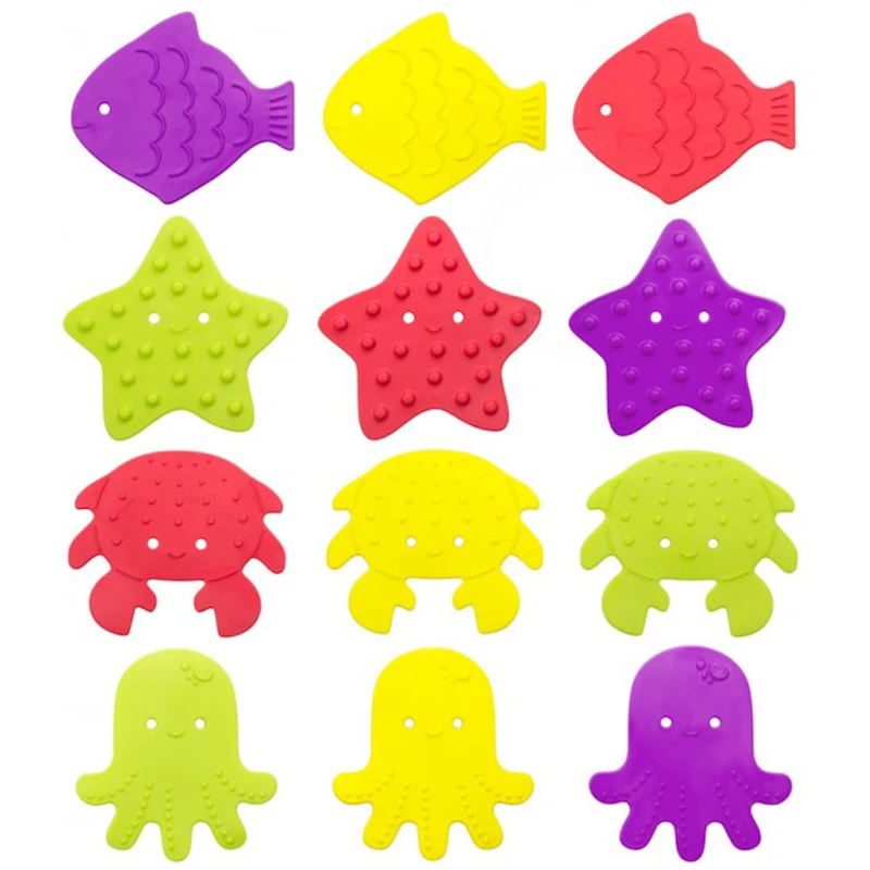 Мини-коврики для ванной Roxy Kids RBM-012-SA, 12 шт, разноцветные Мини-коврики для ванной Roxy Kids RBM-012-SA, 12 шт, разноцветные