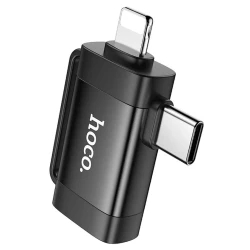 Переходник Hoco UA31F for Lightning and Type-C to USB-A Black