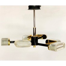 Asma çılçıraq LED 6215-12, 12 işıq mənbəyi, qızılı/qara, 220-240V, 60W - LED 6215-12