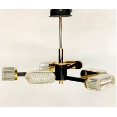 Asma çılçıraq LED 6215-12, 12 işıq mənbəyi, qızılı/qara, 220-240V, 60W - LED 6215-12