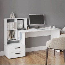 Yazı masası 3563_M2StolKomStelWh Ağ, LDSP, 110.5x41x165 sm
