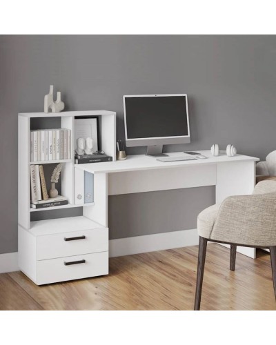 Yazı masası 3563_M2StolKomStelWh Ağ, LDSP, 110.5x41x165 sm