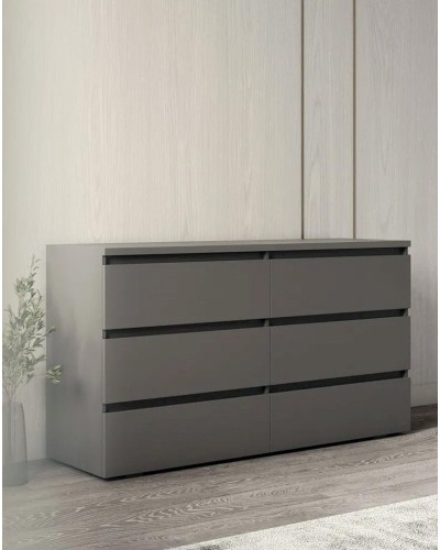 Komod Letta, LDSP, boz, 77x40x140 sm