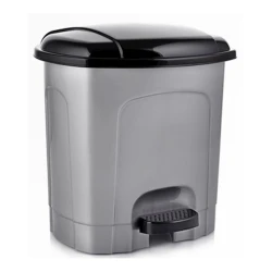 Мусорное ведро с педалью Decoria 11.5л серое