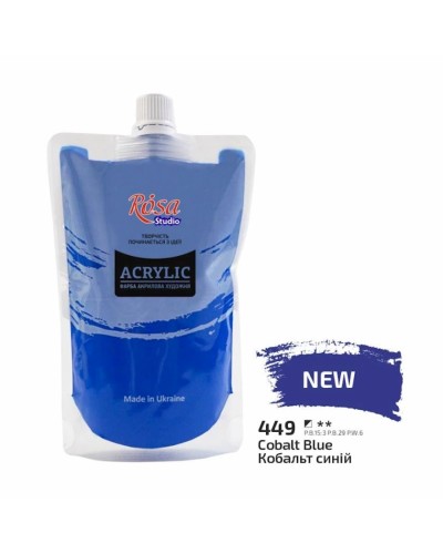Akril boya Rosa Studio 449 Cobalt Blue, 200 ml