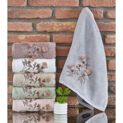 Набор полотенец для лица и рук Dantela 058, 50x90 см, хлопок, разноцветный, 6 шт