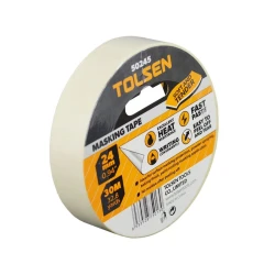 Односторонняя клейкая лента Tolsen 50245, 24 мм х 30 м, белый Односторонняя клейкая лента Tolsen 50245, 24 мм х 30 м, белый