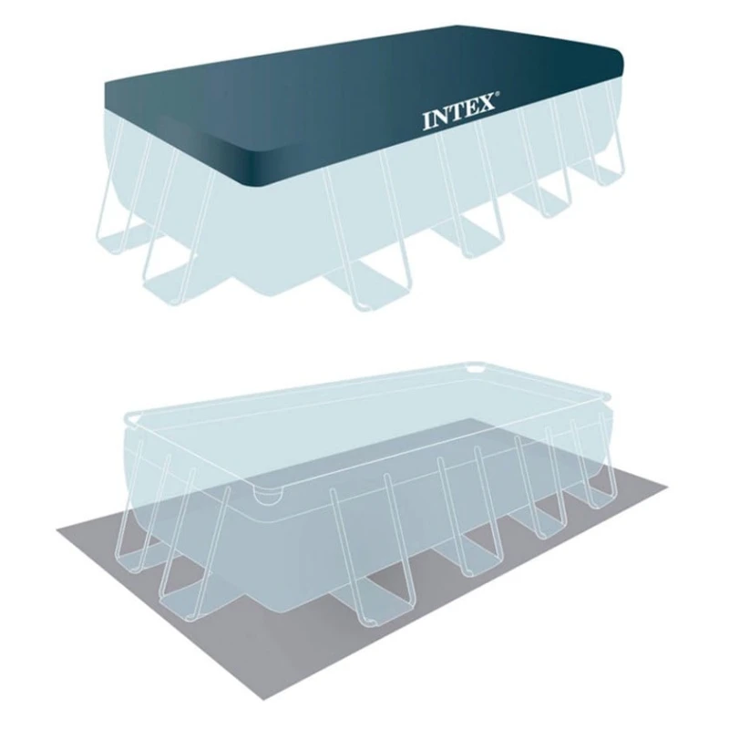 Бассейн каркасный Intex H26225588792NP, 488x244x107 см, 10874 л, серый