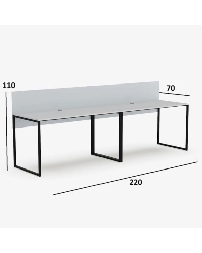 Yazı masası Kompleckt White, 110x70x220 sm, ağ
