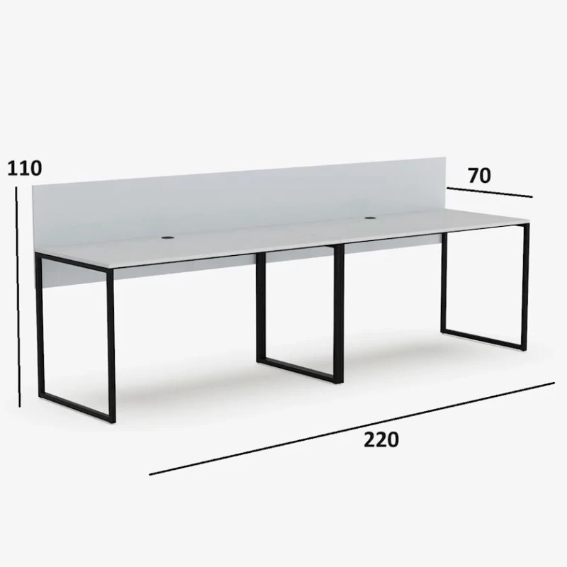 Письменный стол Kompleckt White, 110x70x220 см, белый