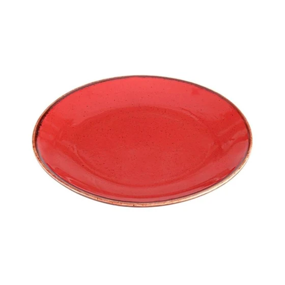 Boşqab Porland Seasons, farfor, qırmızı, 28 sm