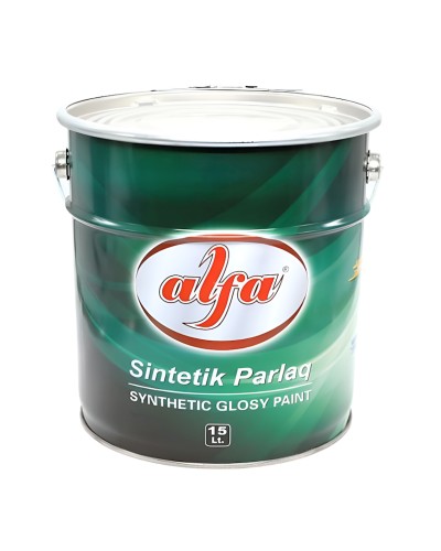 İnşaat boyası Alfa SOG_6116, sintetik, parlaq, tünd qırmızı, 15 l