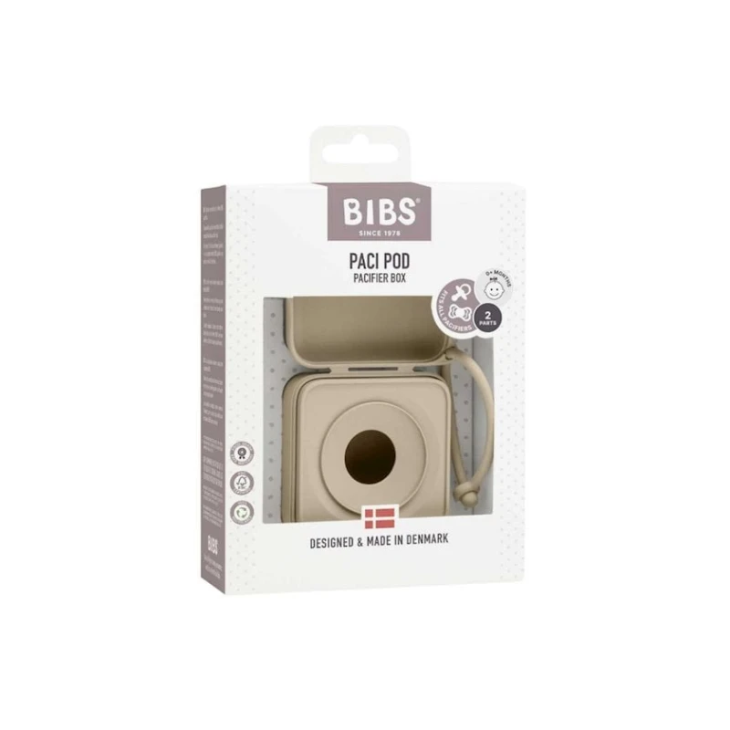 Футляр для пустышек BIBS Vanilla, полипропилен/силикон Футляр для пустышек BIBS Vanilla, полипропилен/силикон