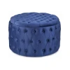 Пуфик 4, ткань, синий, 40x70x70 см Пуфик 4, ткань, синий, 40x70x70 см