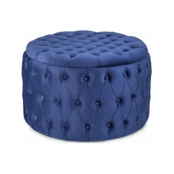 Пуфик 4, ткань, синий, 40x70x70 см