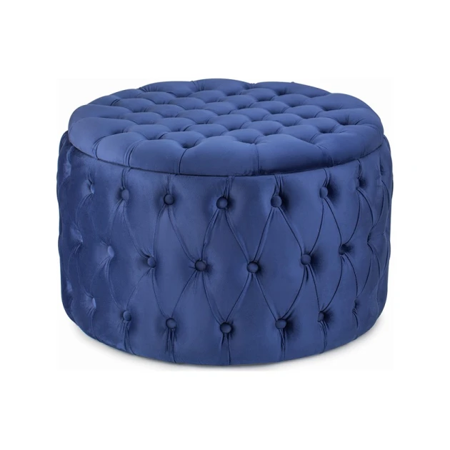 Пуфик 4, ткань, синий, 40x70x70 см Пуфик 4, ткань, синий, 40x70x70 см