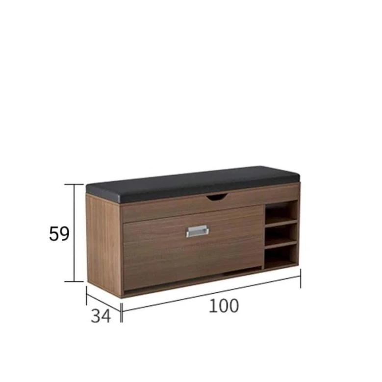 Тумба для обуви Benno ev_12114477, ЛДСП, белая, 100x34x59 см Тумба для обуви Benno ev_12114477, ЛДСП, белая, 100x34x59 см