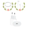 Адаптер USB Type-C Power Adapter 20W + Кабель USB Type-C to Lightning + Проводные наушники EarPods with USB-C