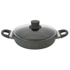 Tava Ballarini Murano, 24 sm, Alüminium, Qapaqlı, Boz