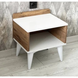 Тумба Art Mebel Art_tumba_12, ламинат, белая/сонома, 50x40x40 см