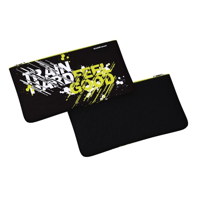 Пенал-футляр Erich Krause Train Hard, черный Пенал-футляр Erich Krause Train Hard, черный