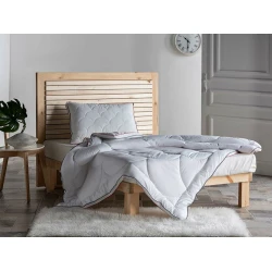 Одеяло Doqu Home, двуспальное, всесезонное, микрогель, белое, 195x215 см