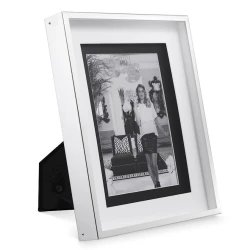 Рамка для фото Eichholtz 106169 Picture Frame Gramercy L silver finish 20.5x26 см,толщина стекла 1.7 см,отделка серебро,прозрачное стекло