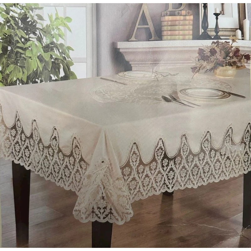 Скатерть Sahara SHA-00001984, 150х220 см, набук, бежевая Скатерть Sahara SHA-00001984, 150х220 см, набук, бежевая