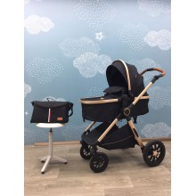 Uşaq arabası Kidilo H2D-BLACK, qara