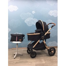 Uşaq arabası Kidilo H2D-BLACK, qara