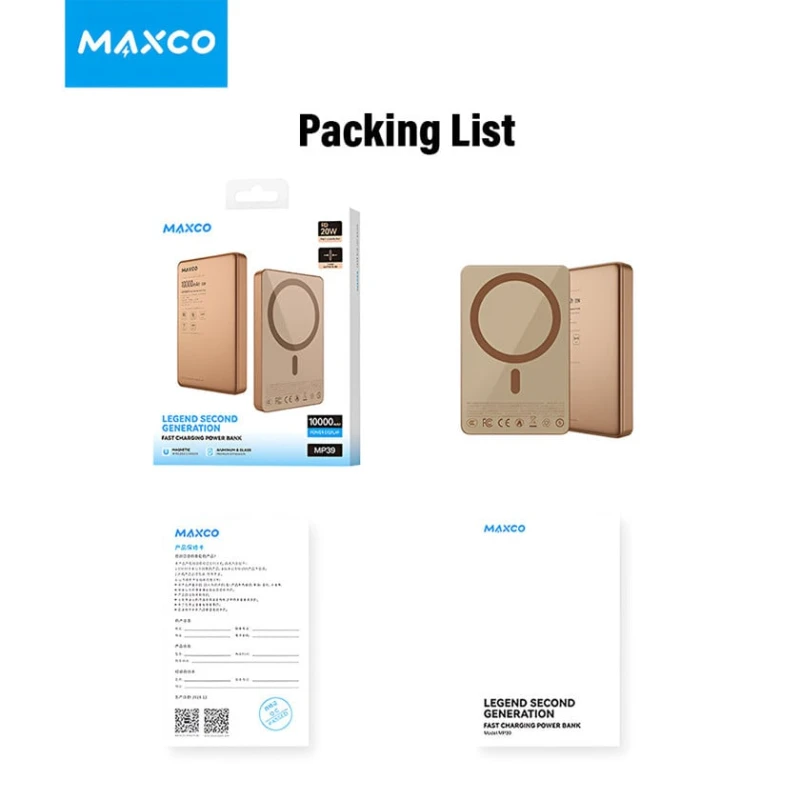 Внешний аккумулятор Magsafe power bank Maxco MP38 5 000 mAh Внешний аккумулятор Magsafe power bank Maxco MP38 5 000 mAh