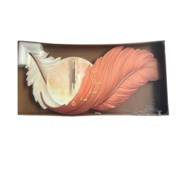 Настенные часы Перо, пластик/стекло, 29x59 см