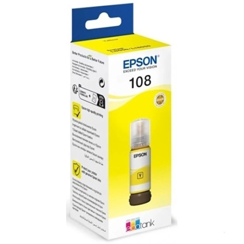 Контейнер с чернилами Epson 108 EcoTank Yellow (C13T09C44A-N)