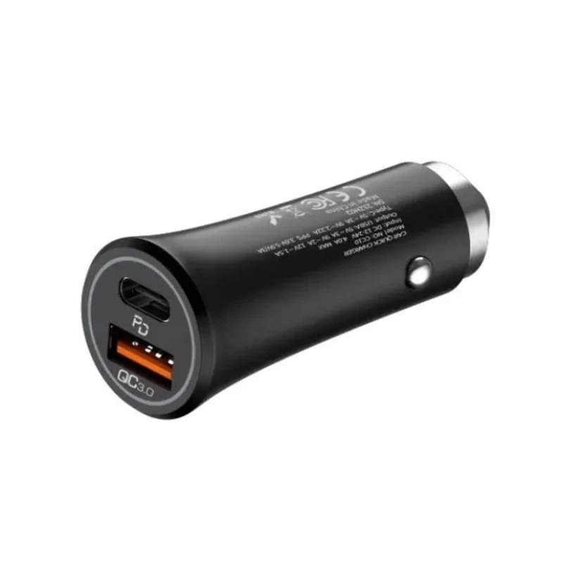 Автомобильное зарядное устройство Celebrat CC-10 PD20W Black