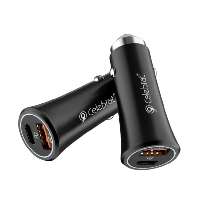 Автомобильное зарядное устройство Celebrat CC-10 PD20W Black