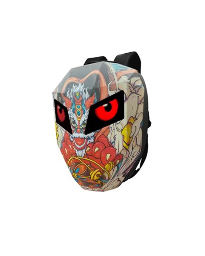 Motosikl çantası LED Eyes with programmable color screen Dragon, qara
