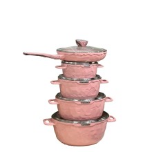 Qab-qacaq dəsti Life Smile LF-SM-014, çəhrayı, 5 parça