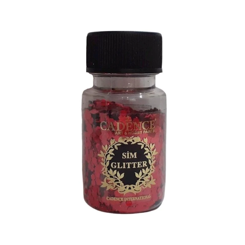 Сухие блестки Cadence Glitter Powder Red Hexagon, 45 мл Сухие блестки Cadence Glitter Powder Red Hexagon, 45 мл