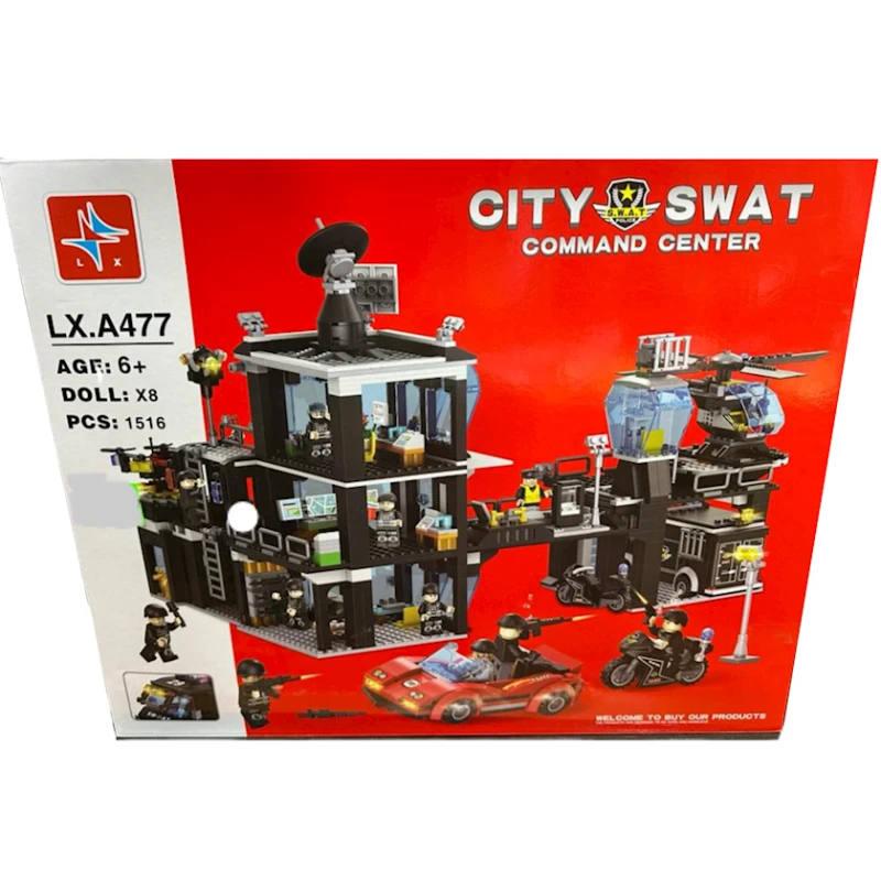 Konstruktor LX City Swat Command Сenter, plastik, 1516 əd Konstruktor LX City Swat Command Сenter, plastik, 1516 əd