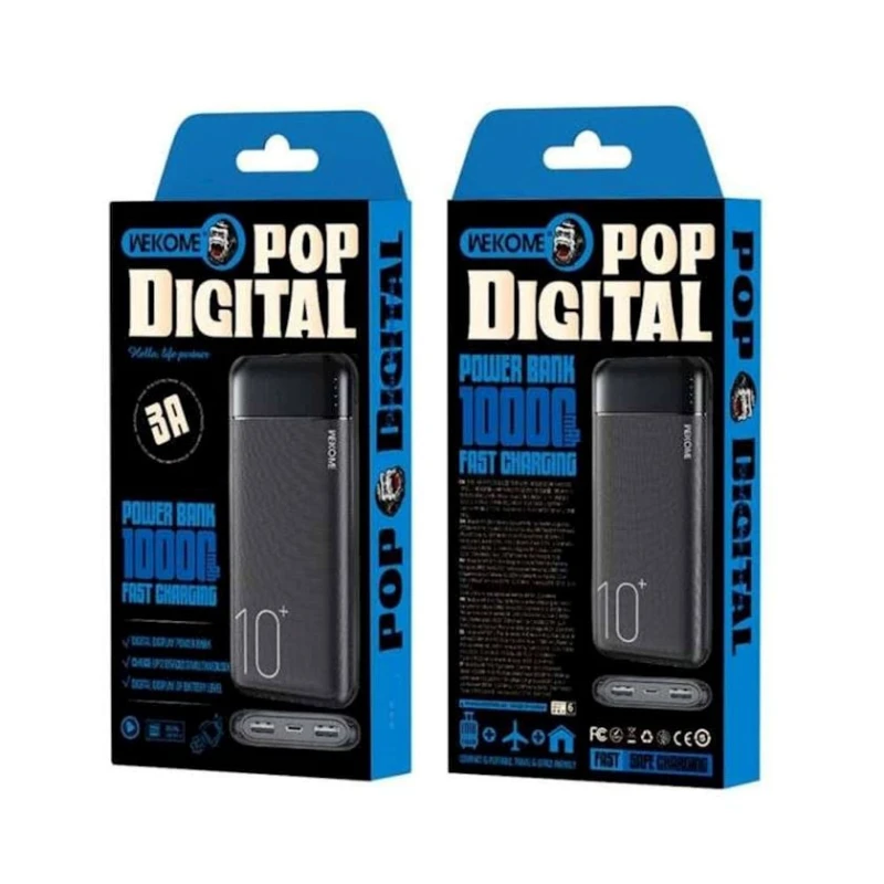 Xarici akkumulyator Wekome WP-01 10000 mAh Black Xarici akkumulyator Wekome WP-01 10000 mAh Black