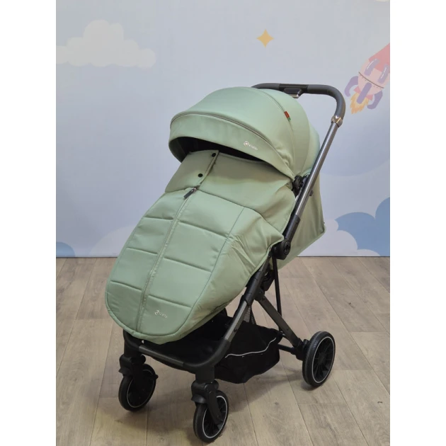 Детская коляска Toyslogiya 6521b, зелёный, серый, чёрный, бежевый