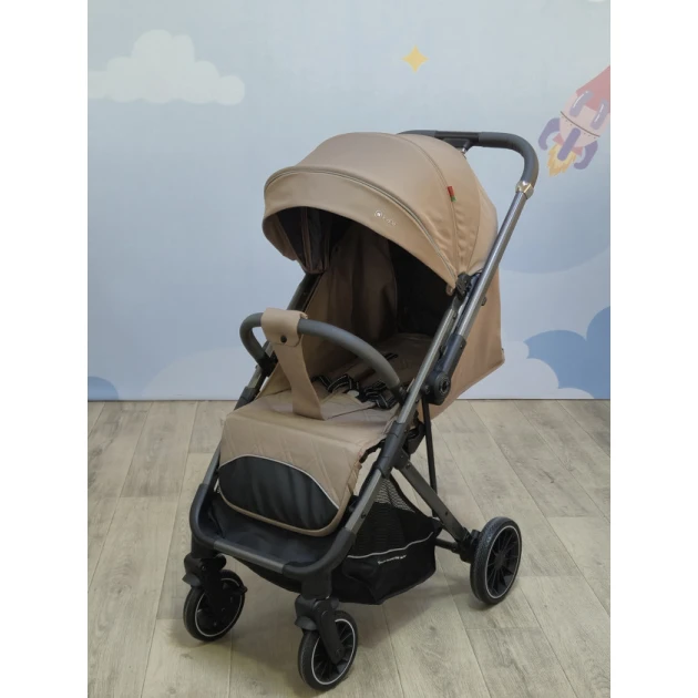 Детская коляска Toyslogiya 6521b, зелёный, серый, чёрный, бежевый